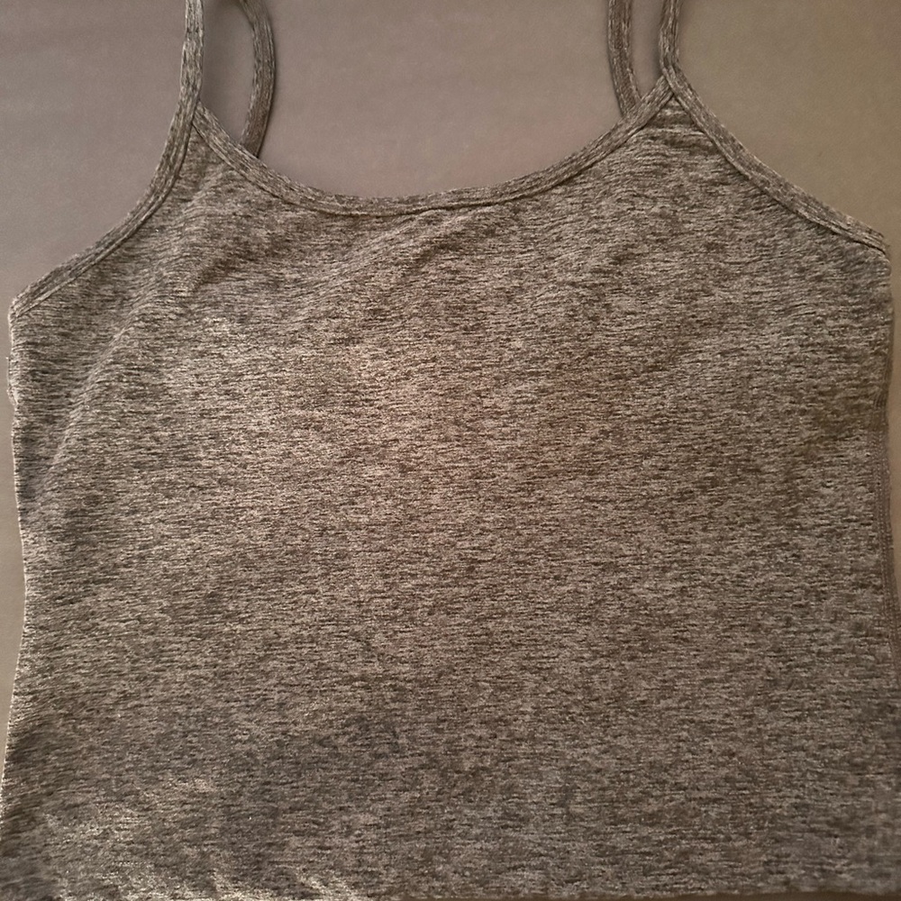 Beyond Yoga Gray Sleeveless Crop Tank Top